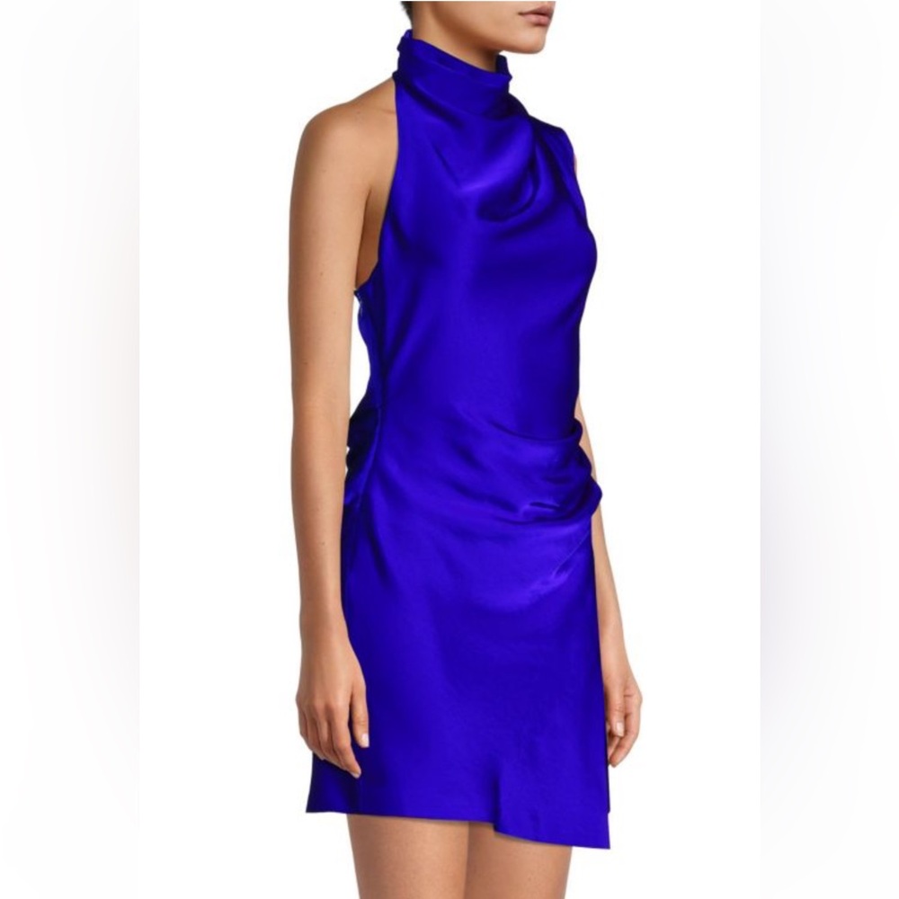 NWT MISHA OF NEW YORK Hope Satin Drape Mini Dress Size:Small - Picture 4 of 15